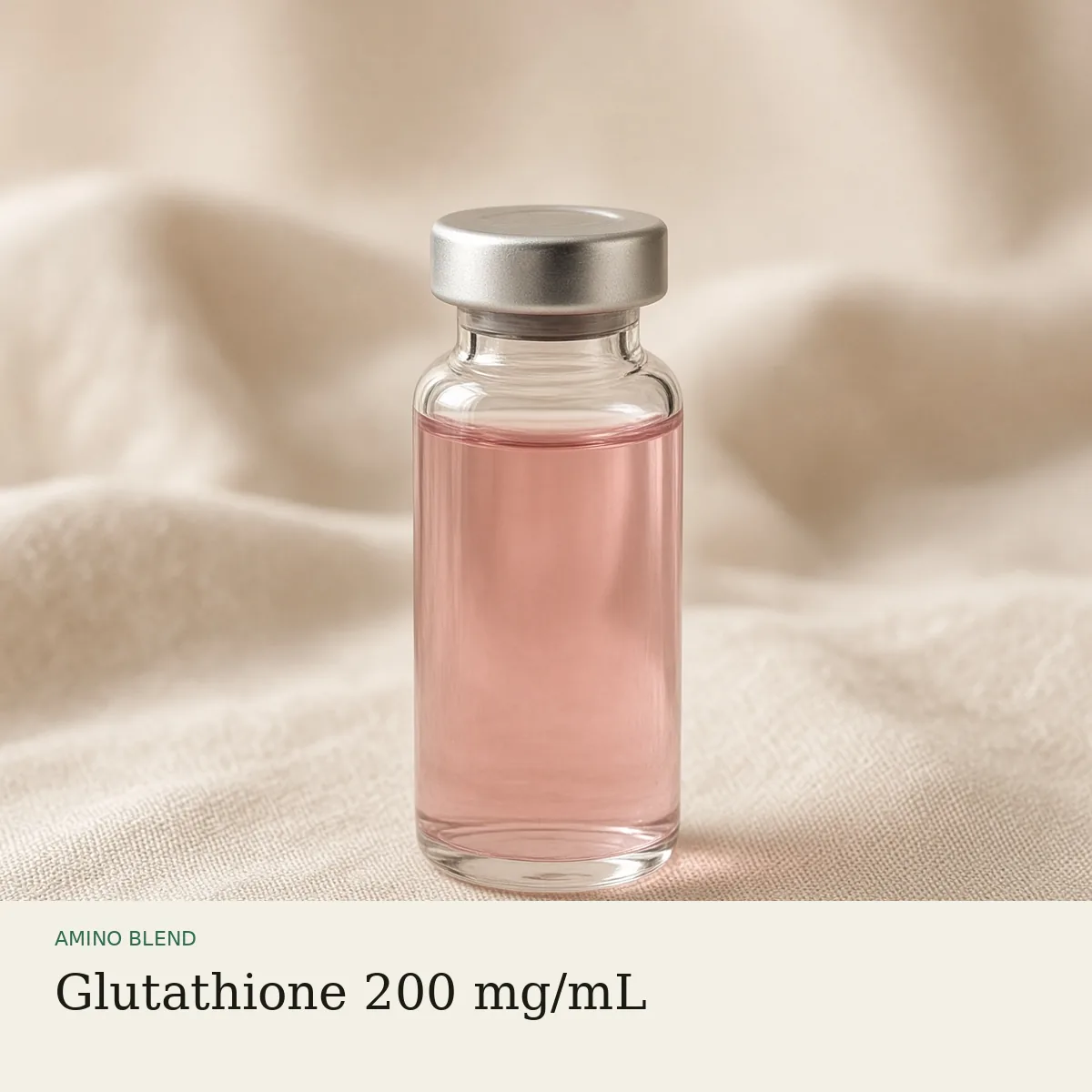 Glutathione 200 mg/mL illustration; packaging may vary
