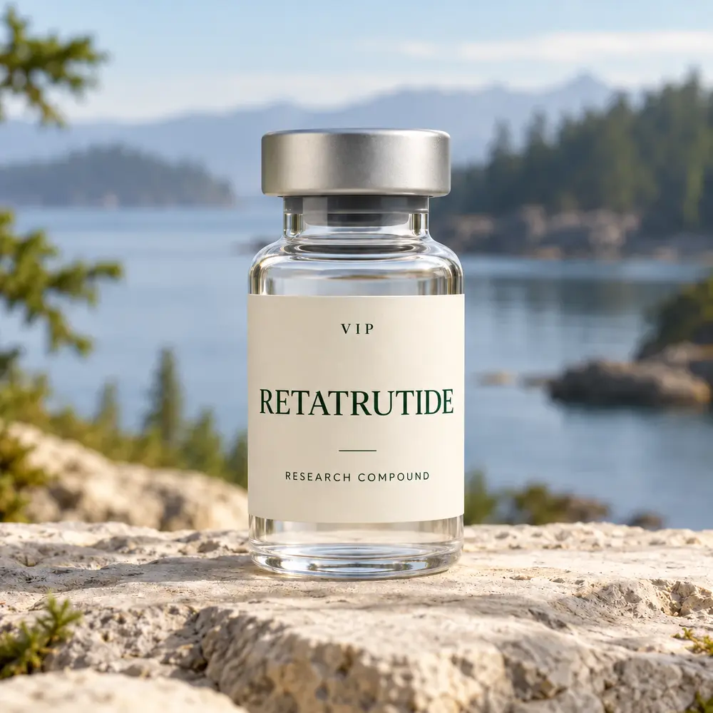 Retatrutide illustration; packaging may vary