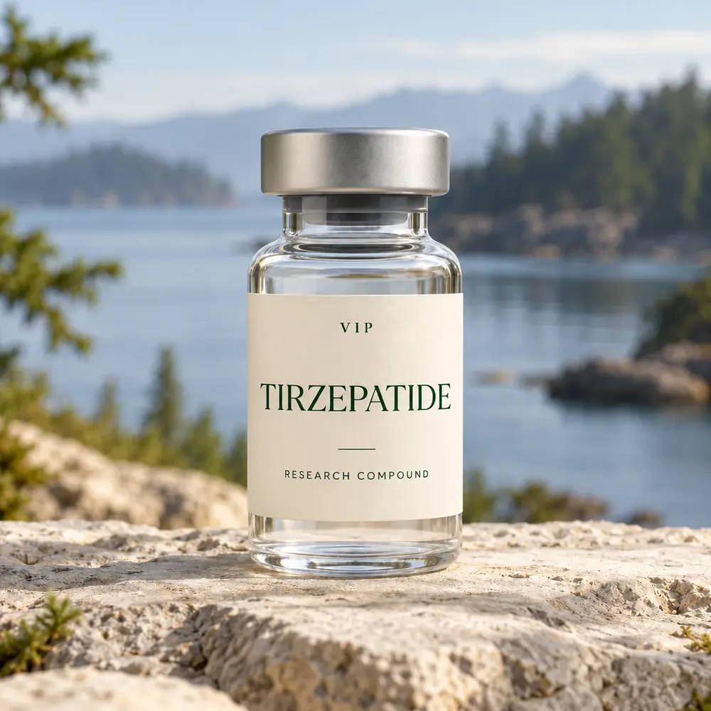 Tirzepatide illustration; packaging may vary